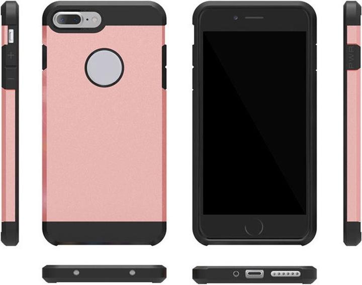 Produktbild Hermex Apple iPhone 7 Plus Hybrid & weiche Silikon Handyhülle Pink Rosa