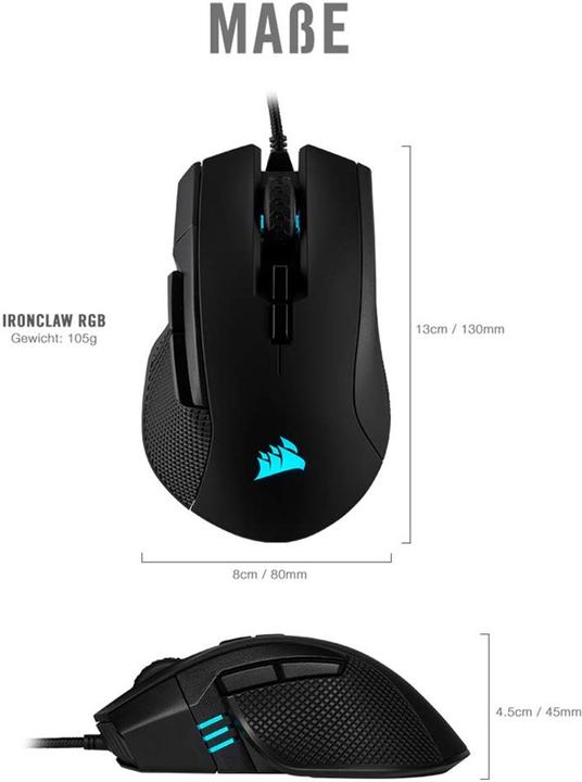 Actual product image Corsair Ironclaw RGB (Cable)
