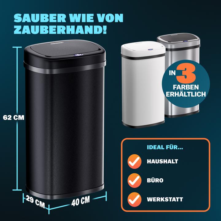 Actual product image Monzana Poubelle automatique avec capteur 50 L (50 l)