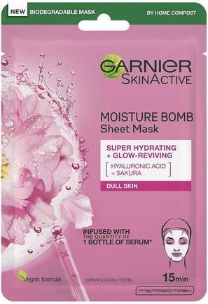 Actual product image Garnier Moisture Bomb Sakura Hydrating Tissue Face Mask