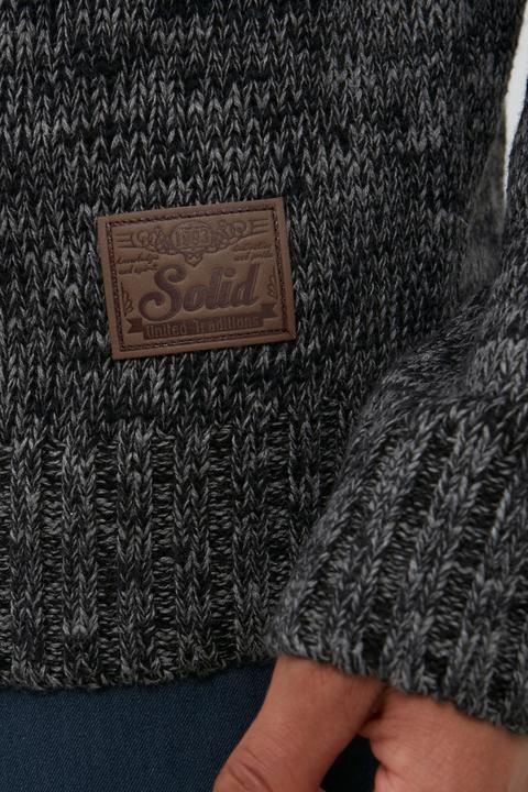 Image du produit Solid Pomeroy Cardigan Gilet Veste En Grosse Maille Pour Homme Avec Col Droit 100% Coton (L)