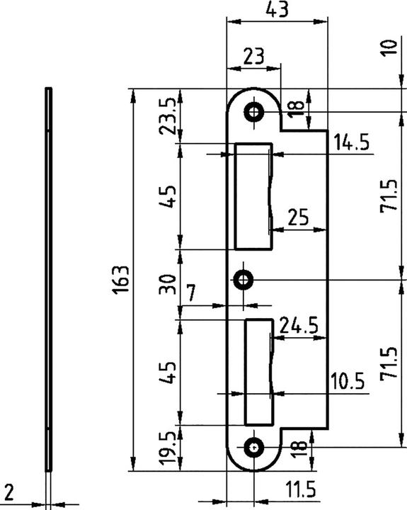 Immagine prodotto Glutz Controcartella a labbro B-1102.440.20 (Frontale)