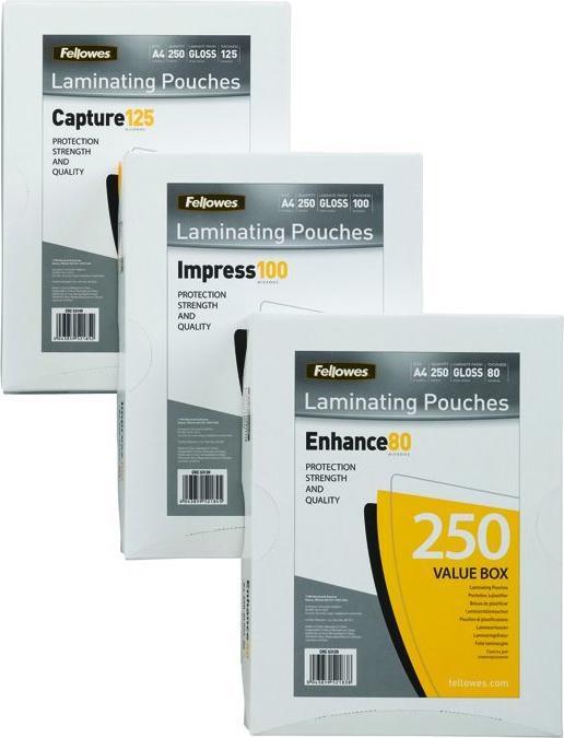 Actual product image Fellowes Impress 100 (A4, 250 Piece, 100 µm)