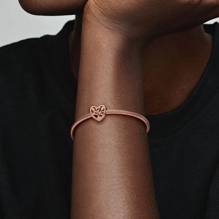 Image du produit Pandora Rose Family Tree Heart (Avec pierre(s), Argent 925, Plaqué or rose)