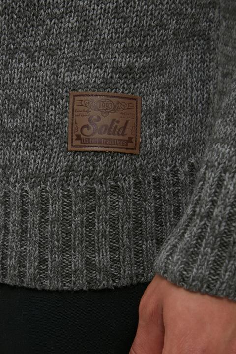 Immagine prodotto Solid Philostrate Maglione In Maglia Grossa Pullover Maglieria Da Donna Con Colletto Troyer In Coton (XXL)
