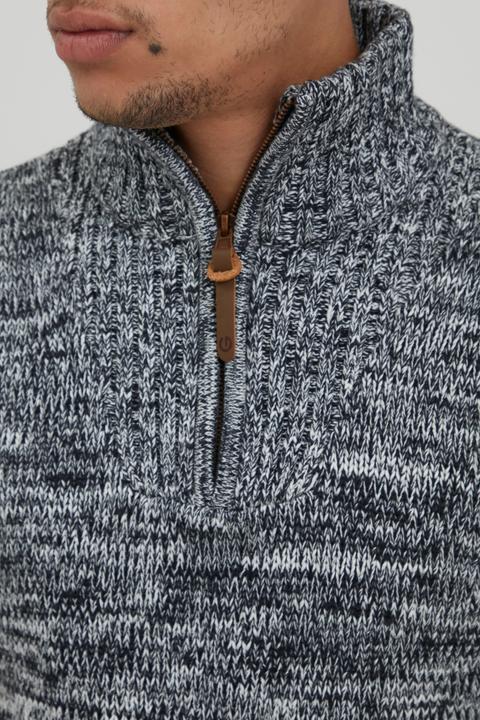 Image du produit Solid Philostrate Pull En Grosse Maille À Col Camionneur Pull-Over Pour Homme 100% Coton Avec Fermet (XXL)