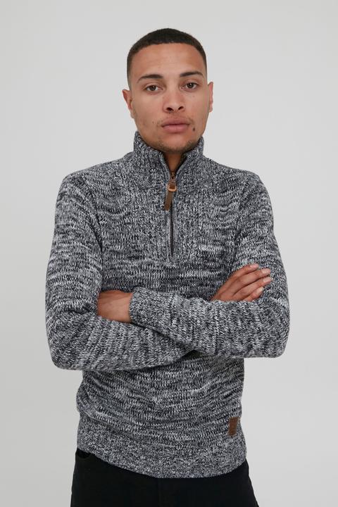 Image du produit Solid Philostrate Pull En Grosse Maille À Col Camionneur Pull-Over Pour Homme 100% Coton Avec Fermet (XXL)