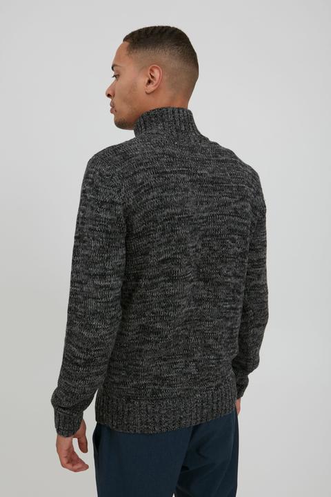 Actual product image Solid Philostrate Men's Jumper Chunky Knit Pullover Troyer Made Of 100% Cotton With Zipper (XL)