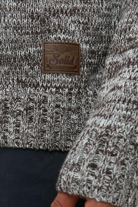 Immagine prodotto Solid Philostrate Maglione In Maglia Grossa Pullover Maglieria Da Donna Con Colletto Troyer In Coton (XXL)