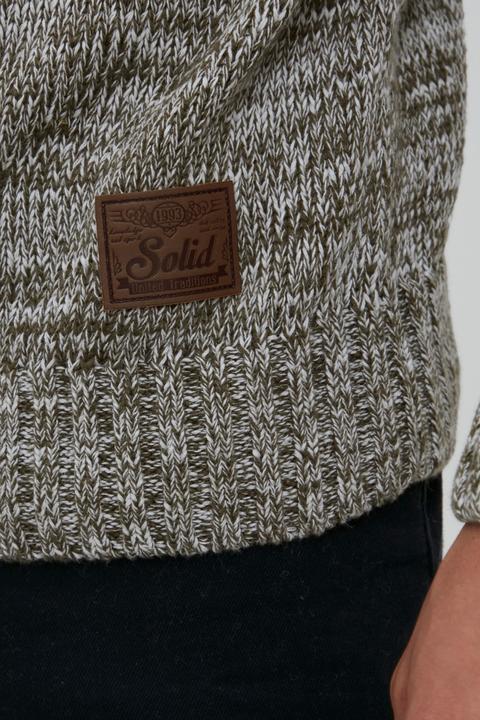 Immagine prodotto Solid Philostrate Maglione In Maglia Grossa Pullover Maglieria Da Donna Con Colletto Troyer In Coton (S)