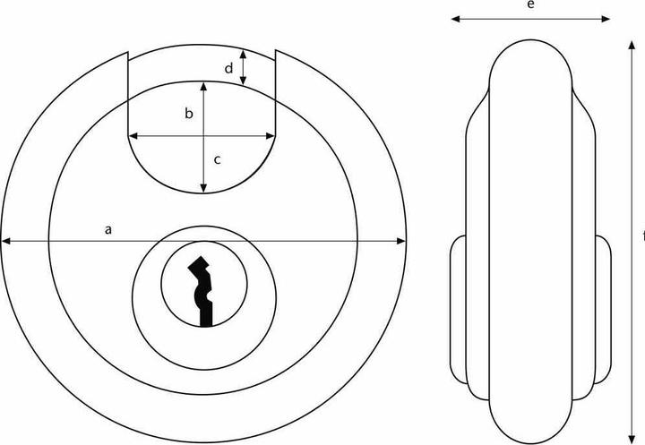 Actual product image Abus Padlock Diskus 24IB/60 stainless steel 60 mm