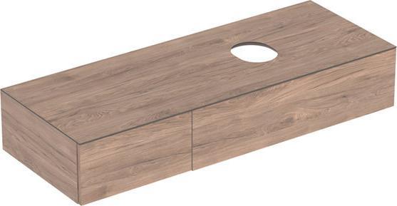 Produktbild Geberit VariForm Unterschrank für Aufsatzwaschtisch, zwei Schubladen, Ablagefläche, Geruchsverschl (140 x 56 x 32 cm)