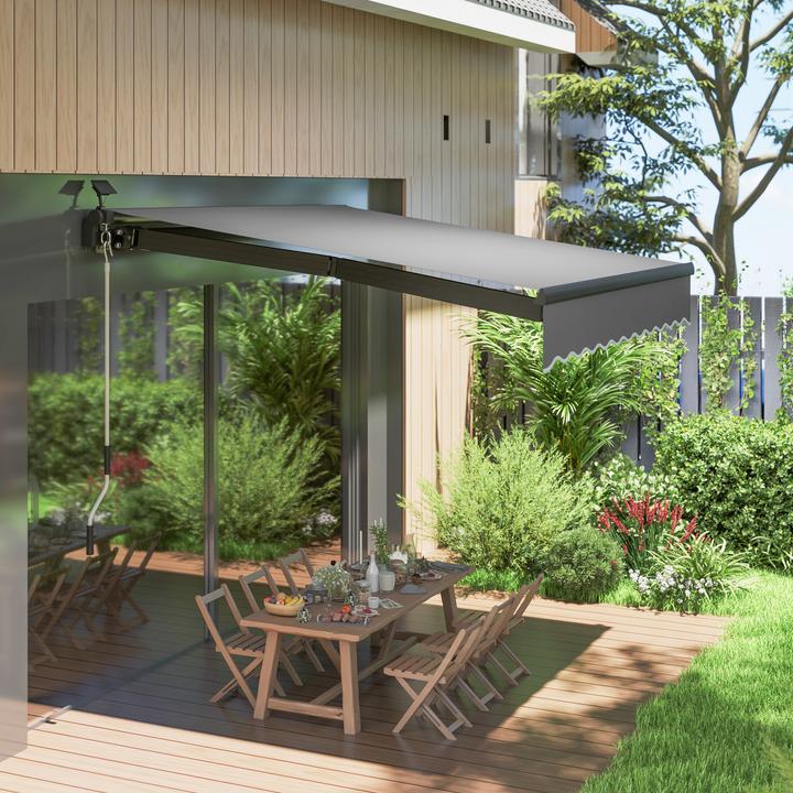 Produktbild Outsunny Klemmmarkise Aluminium, Polyester Grau (2.50 m)