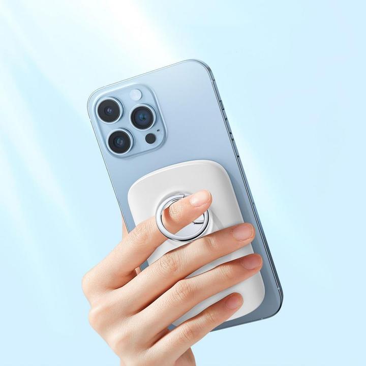 Produktbild Joyroom Magnetic Wireless 20W, 6000mAh Powerbank with Ring Holder - White (6000 mAh, 20 W, 22.20 Wh)