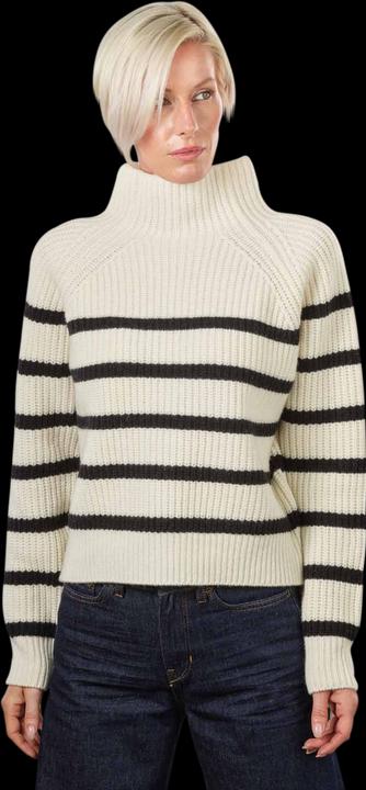 Drykorn Stand-Up Collar Cynara Pullover Stripes Off White (S)