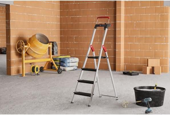Produktbild Hailo L100 TopLine, Alu-Sicherheits-Stehleiter, 5 Stufen (Stehleiter, 101 cm)