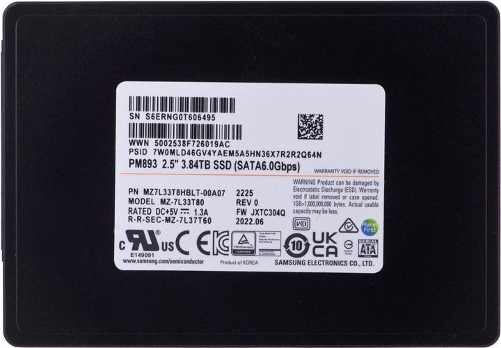 Actual product image Samsung PM893 (3840 GB, 2.5")
