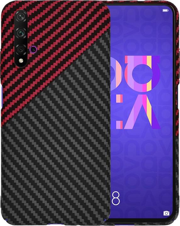 Image du produit Techsuit - Carbonite FiberShell - Huawei Nova 5T / Honor 20 - Red Vortex (Huawei Nova 5T, Taxe 20)