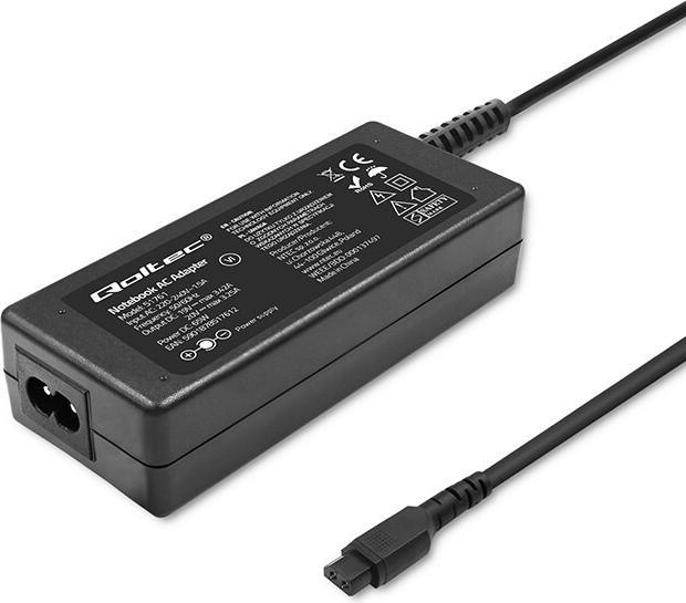 Image du produit Qoltec 51761 - Ordinateur portable - Intérieur - 220 - 240 V - 50 - 60 Hz - 65 W - noir (65 W)