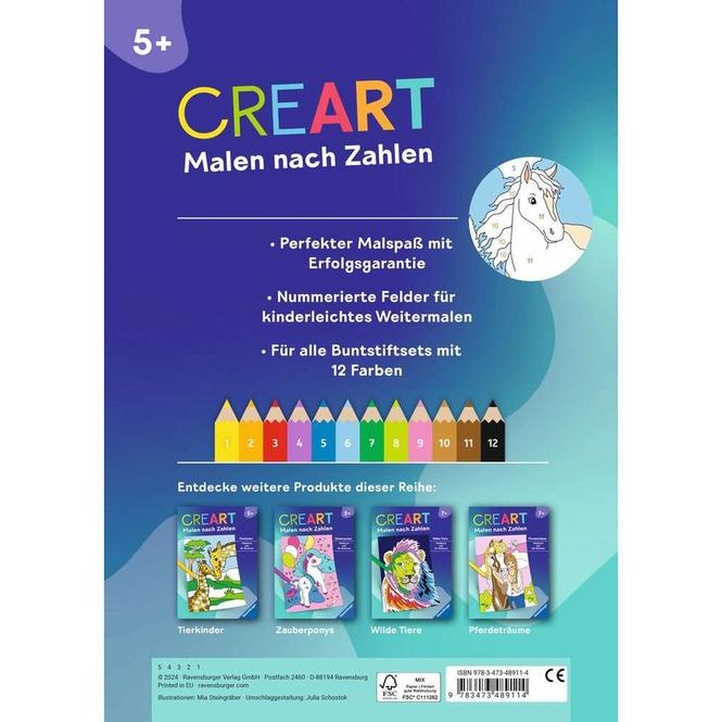 Produktbild Ravensburger CreArt Malen nach Zahlen ab 5: Pferde