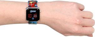 Produktbild Accutime LED-Kinderuhr Avengers (blau), Digitaluhr mit LED-Anzeige für Uhrzeit und Datum, Weiches... (Digitaluhr, 38 mm)