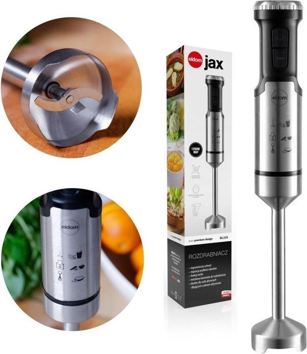 Image du produit Eldom Mixeur sur socle JAX 1000 W Pointe métallique Réglage de la vitesse Turbo (Prise UE)
