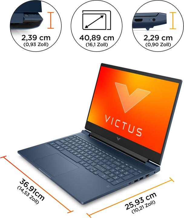 Produktbild HP Victus 16-s0183ng (16.10", AMD Ryzen 7 7840HS, 32 GB, 1000 GB, DE)