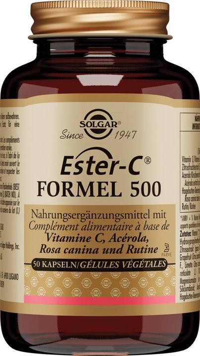 Actual product image Solgar Ester-C Formula 500 Caps (1 Piece, Capsules, 145 g)