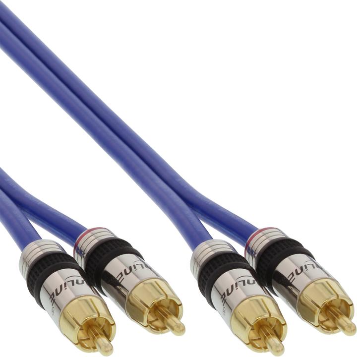 Productafbeelding InLine Cinch kabel AUDIO, vergulde stekkers, 2x Cinch (0.50 m, RCA)