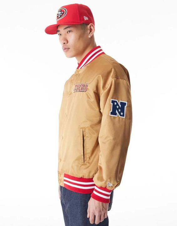 Actual product image New Era Varsity Satin Bomber Jacket San Francisco 49ers - XL (XL)