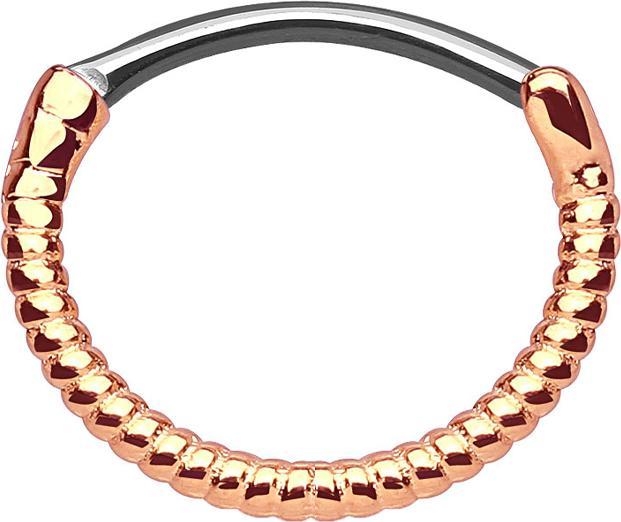 Star Piercing Septum Ring seil rosegold (Chirurgenstahl 316L, Messing)