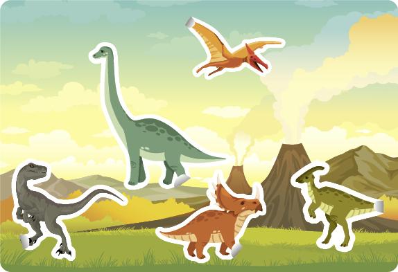 Produktbild Meine Sticker + Karten + Box - Dinosaurier