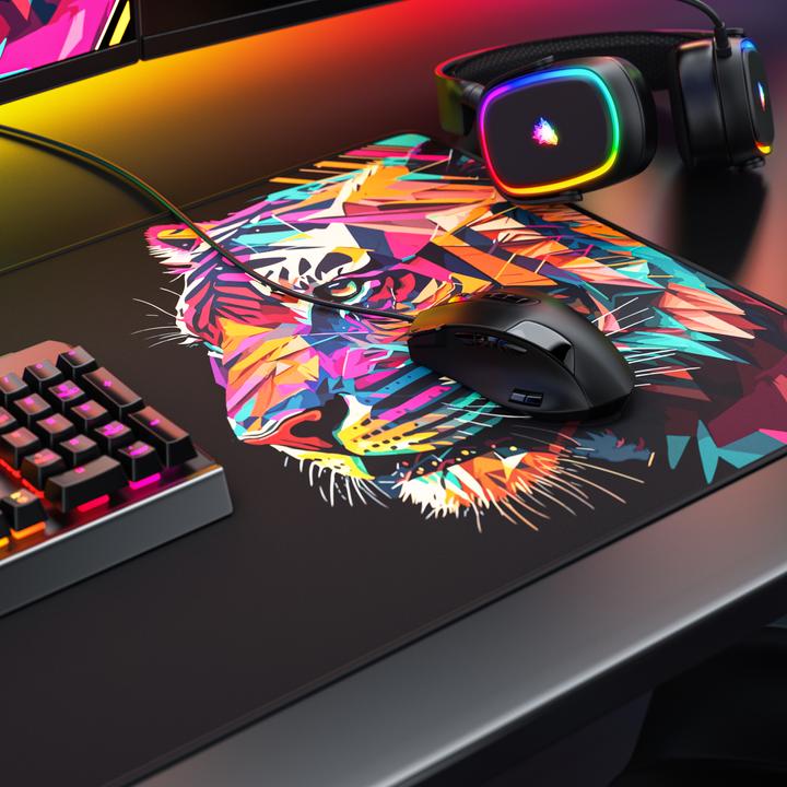 Actual product image Titanwolf Gaming Mouse Pad, 900 x 400mm XXL Speed Gaming Mouse Mat, Mousepad Extra Large Surface, Colour Tiger (XXL)