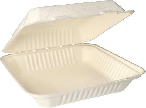 Produktbild Papstar 25 Menüboxen, Zuckerrohr "pure" ungeteilt 7,9 cm x 15,5 cm x 23 cm weiss (25 x)