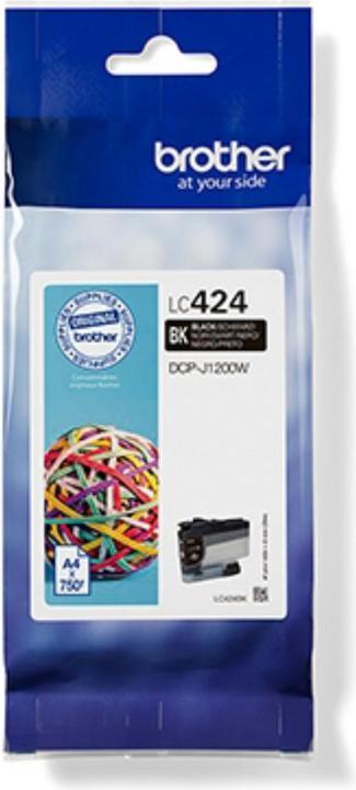 Actual product image Brother LC-424BK Ink Cartridge - Black (FC)
