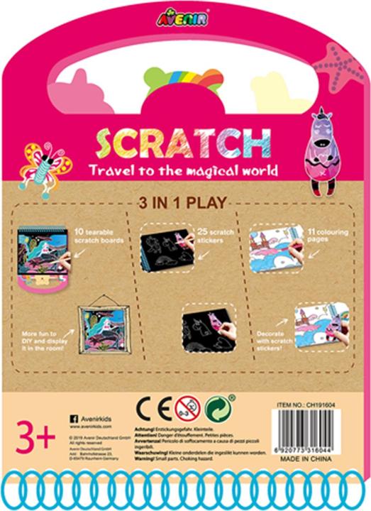 Actual product image Avenir Scratchboard book Magic World