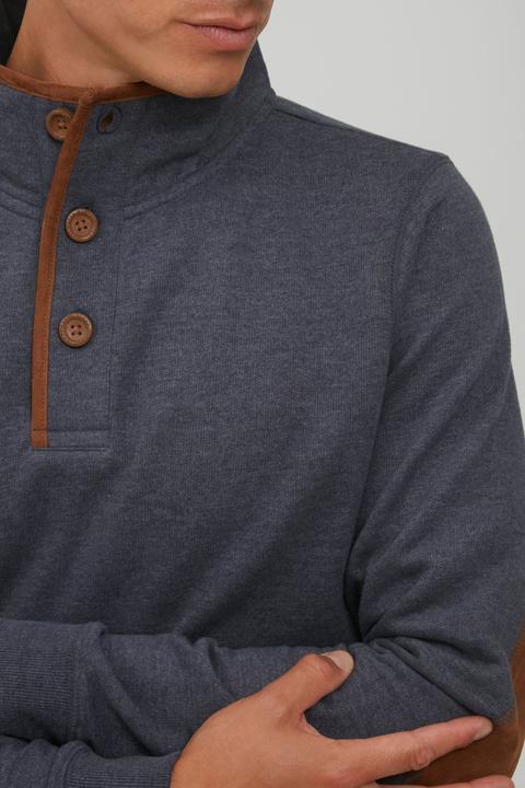 Actual product image Blend Achlias Men's Sweatshirt Sweat Shirt Jumper With High-Neck Buttons And Pockets (XXL)