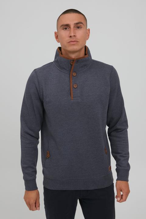 Actual product image Blend Achlias Men's Sweatshirt Sweat Shirt Jumper With High-Neck Buttons And Pockets (XXL)