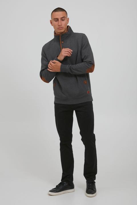 Actual product image Blend Achlias Men's Sweatshirt Sweat Shirt Jumper With High-Neck Buttons And Pockets (XXL)