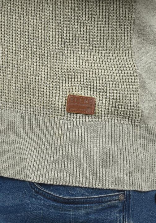 Immagine prodotto Blend Ganbolf Maglione In Maglia Grossa Pullover Con Colletto Troyer In Cotone 100% Stampa (L)