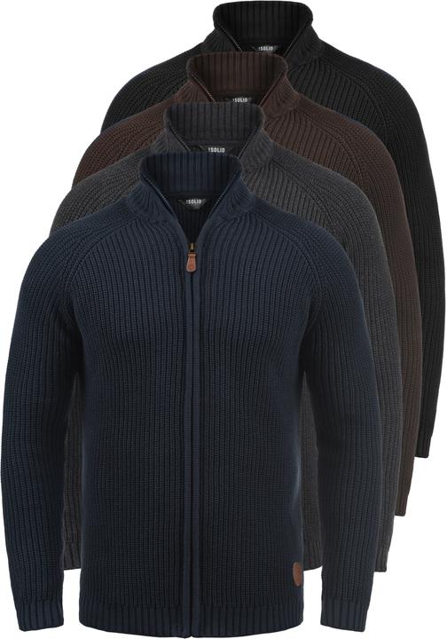Immagine prodotto Solid Xenos Cardigan Giacca In Maglia Grossa Maglieria Da Uomo Con Collo Alto In Cotone 100% (XXL)