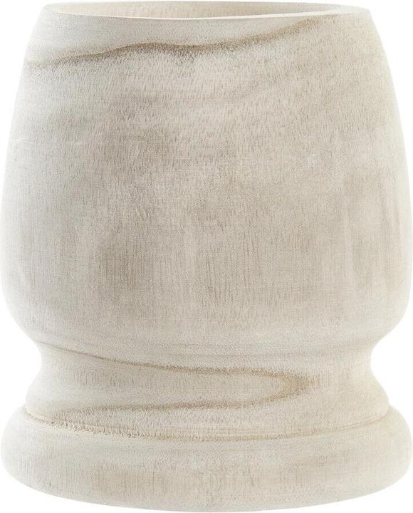 DKD Home Decor Blumentopf Braun natürlich Paulonia-Holz Boho 16 x 16 x 18 cm (2 Stück) (16 cm)