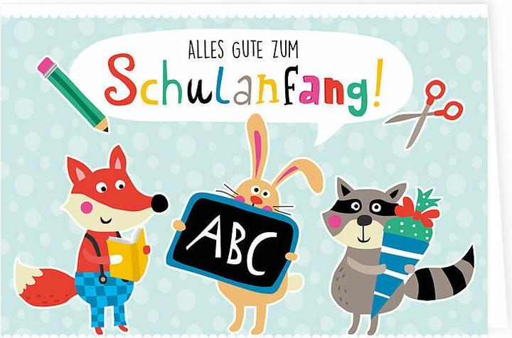 Produktbild Doppelkarte. Alles Gute zum Schulanfang!