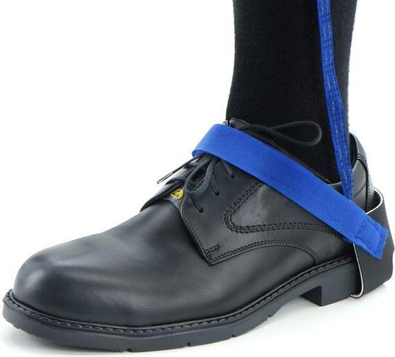 Top Swede ESD-Fersenband, 1 MOhm Klettverschluss blau / Blau (Statikschutz)
