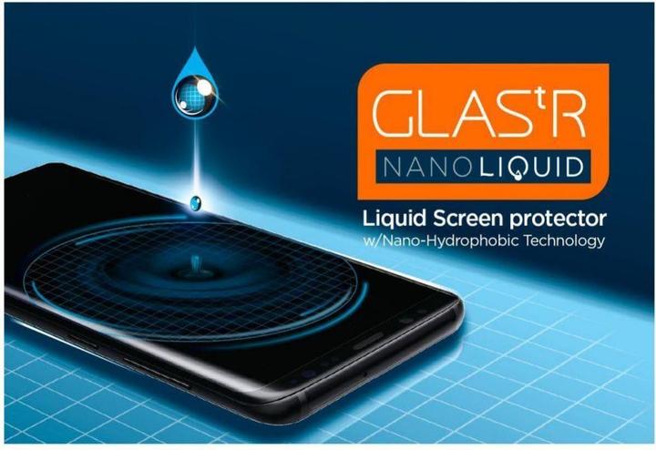 Actual product image Spigen Glass.tR Nano Liquid (1 Piece, Samsung Galaxy S9, Samsung Galaxy S9+)