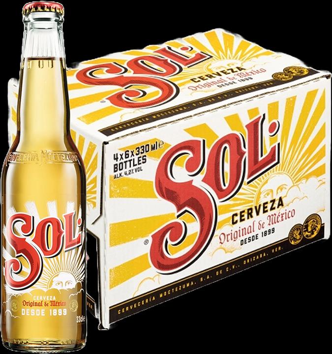 Produktbild Sol 33 cl 4.5% Einweg 24 Pack (24 x 33 cl)