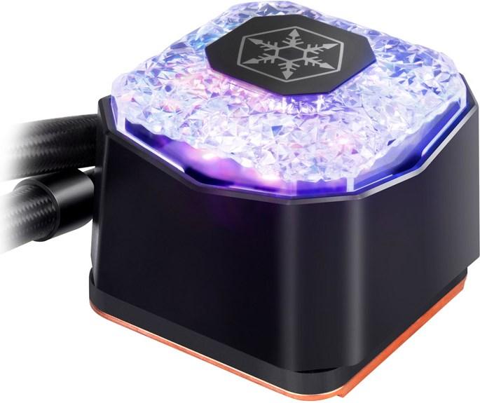 Produktbild Silverstone SST-IG280-ARGB - IceGem AIO Flüssigkeitskühler, 2X 140mm PWM ARGB Lüfter, Intel 115x/206