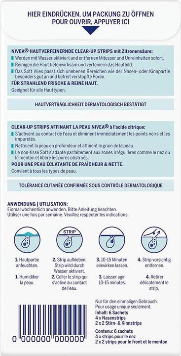 Actual product image NIVEA Skin-refining clear-up strips (Blackhead remover, 6000 ml)