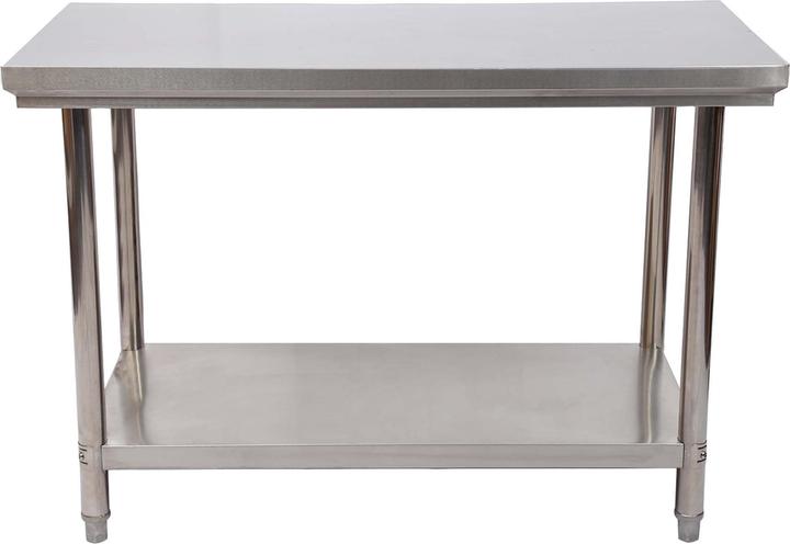 Immagine prodotto Wiltec Tavolo da lavoro in acciaio inox Tavolo in acciaio inox con ripiano per catering 100x60x85cm