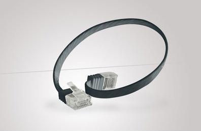 Produktbild Tecline Patchkabel Cat.6 U/UTP, ungeschirmt, flach, schwarz, 3.0m superflaches Patchkabel z.B. für die Verle (U/UTP, CAT6, 3 m)